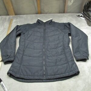 Columbia Vertex Jacket Womens Large Gray Insulated Full Zip Light Quilted Puffer